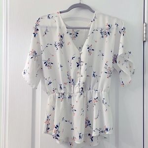 Peplum floral blouse